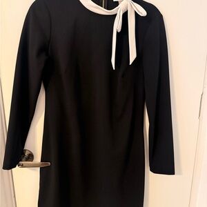 Calvin Klein Black Dress with White Bow
